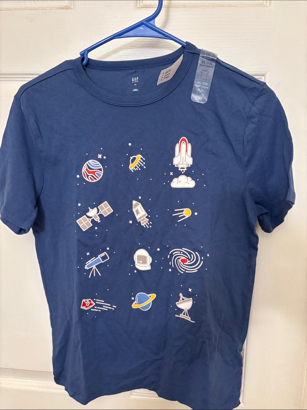 GAP Navy Kids Space Icons T-Shirt nwt 12